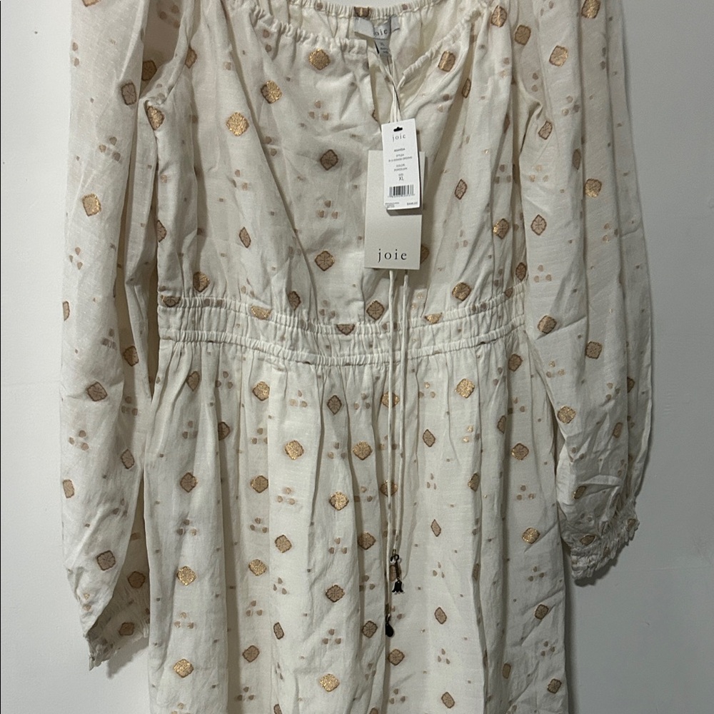 Joie White and Gold Patterned Dress - Picture 9 of 12